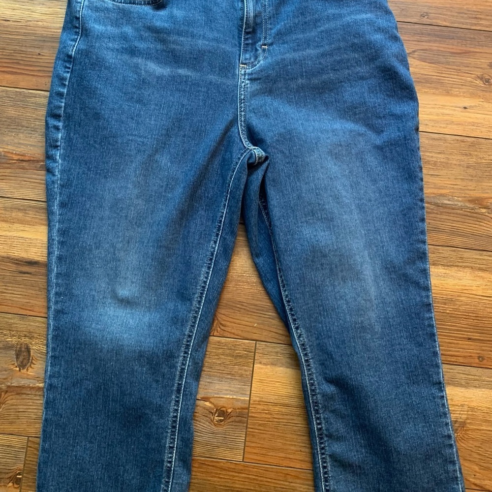 Vintage Y2K Lee Capri Jeans Size 12 32" Waist Denim Pants Womens - Picture 3 of 12